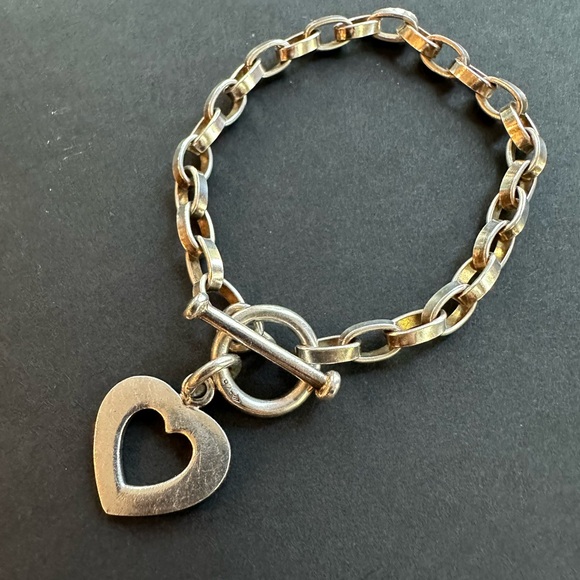 Classic Sterling Silver Bracelet Silpada B0992 Straight from your Heart - Picture 1 of 10